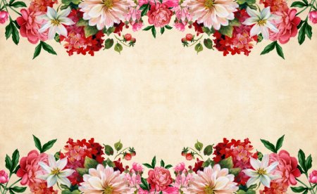 Винтажная бумага с цветами