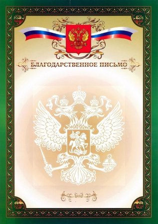 Рамка для благодарственного письма