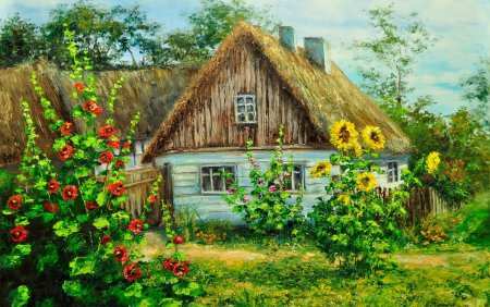 Картины деревенский мотив украинская деревня