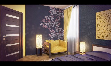 Обои в комнате двух цветов