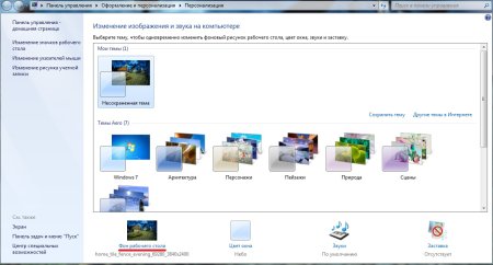 Изменение фонового изображения рабочего стола