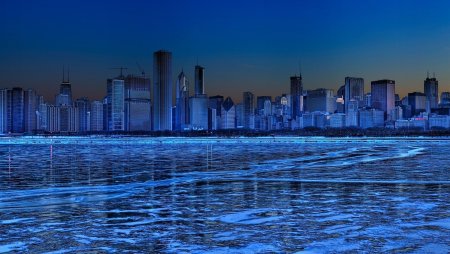 Нью-Йорк неон панорама