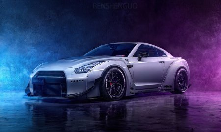 Nissan GTR 35 4k ночь