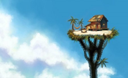 Сказочный домик на острове
