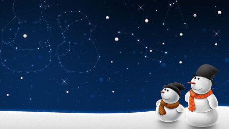 Обои Снеговик