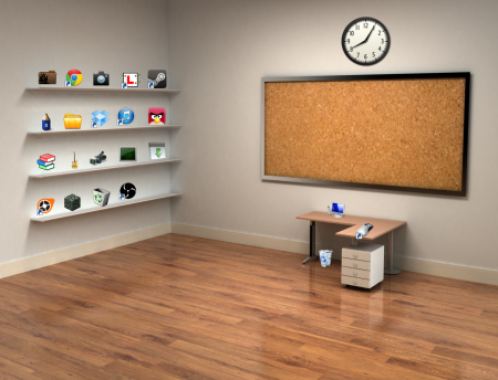 Рабочий стол полочки