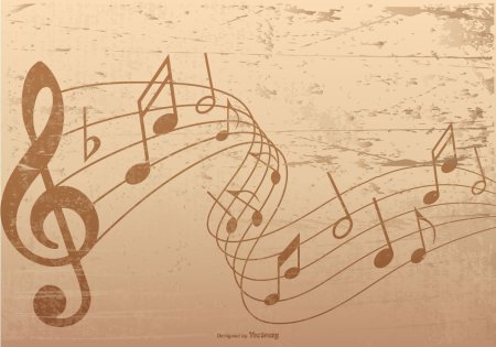 Музыкальный фон векторный