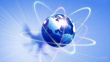 Глобус на синем фоне