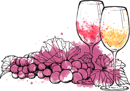 Вино виноград вектор