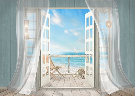 Занавески с видом море