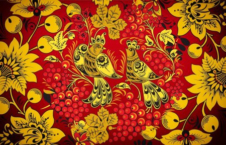 Хохломская роспись фоновая