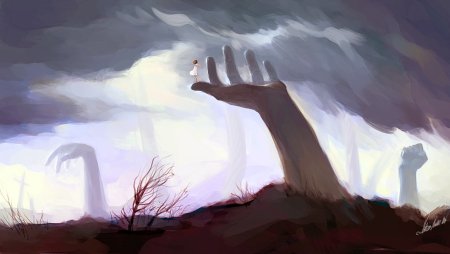 Рука тянется к небу