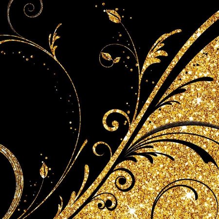 Золотой орнамент на черном фоне