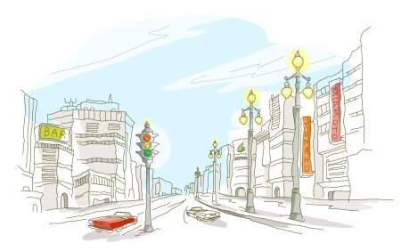 Мультяшный город