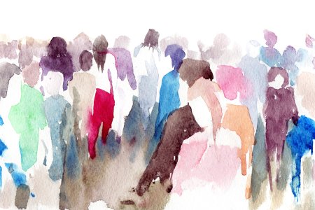 Толпа людей арт