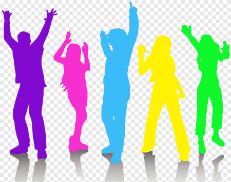 Цветные силуэты людей