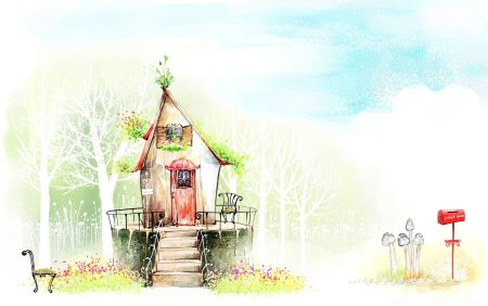 Домик рисунок