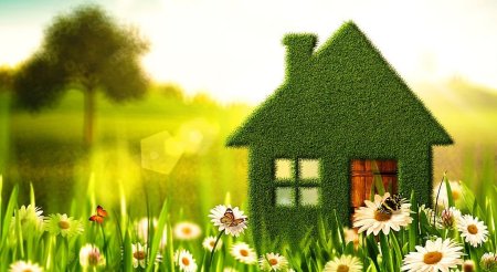 Домик на травке