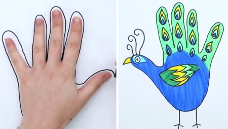 Рисование по ладошке