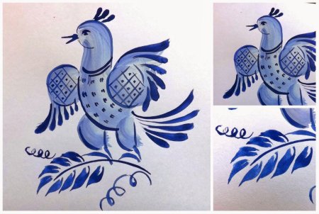 Мотивы гжельской росписи