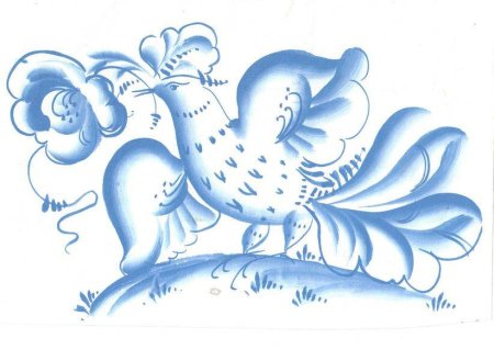 Кошка Гжель