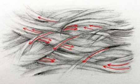 Мех карандашом