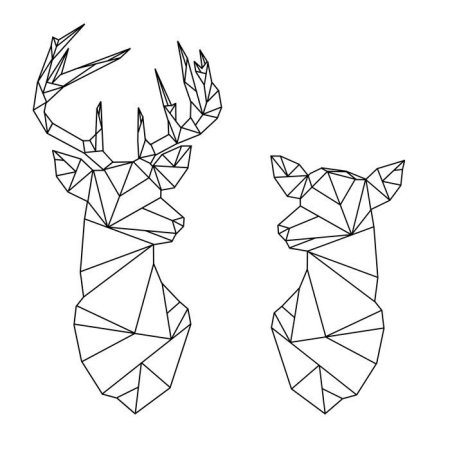 Олень в геометрическом стиле