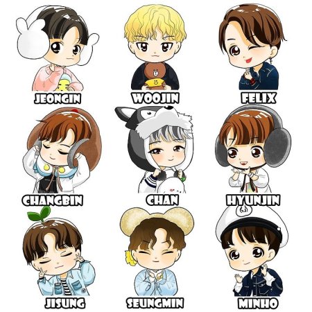 Наклейки k Pop Stray Kids
