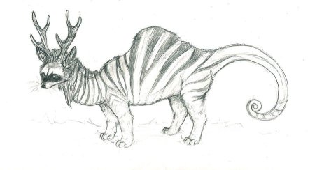Рисунок выдуманного животного