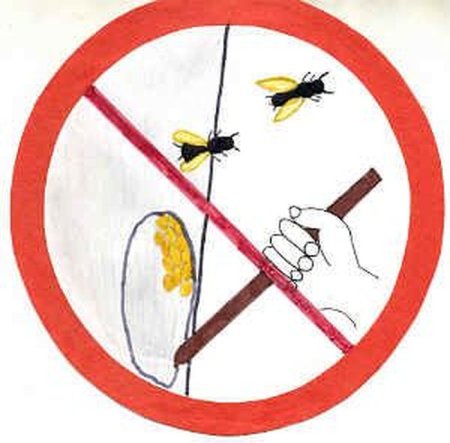 Нельзя разорять гнезда шмелей знак