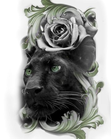 Пантера тату эскиз