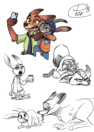 Зоотопия Disney скетч