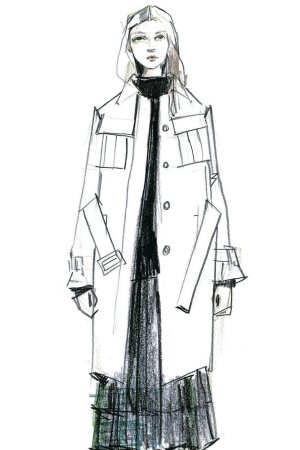 Нарисовать верхнюю одежду