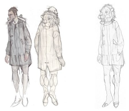 Эскизы верхней одежды
