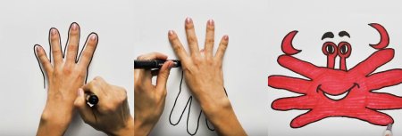 Рисование с помощью ладони