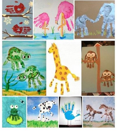 Рисование руками для детей