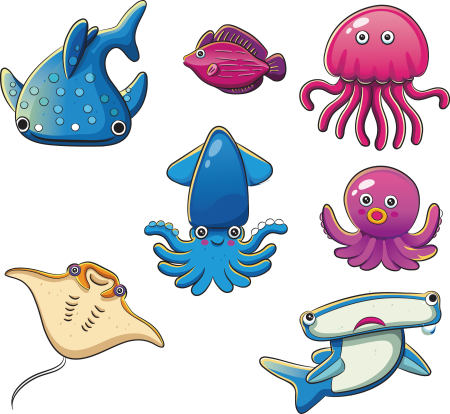 Морские жители для детей