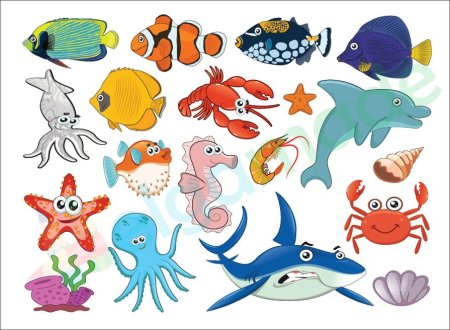 Обитатели морского дна для детей