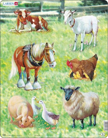 Пазлы для детей Larsen "животные фермы"