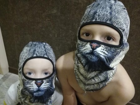 Балаклава с кошачьими ушками