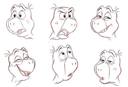 Мимика мультяшных животных