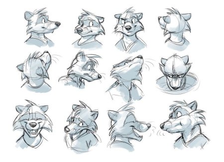 Зверюшки с разными эмоциями