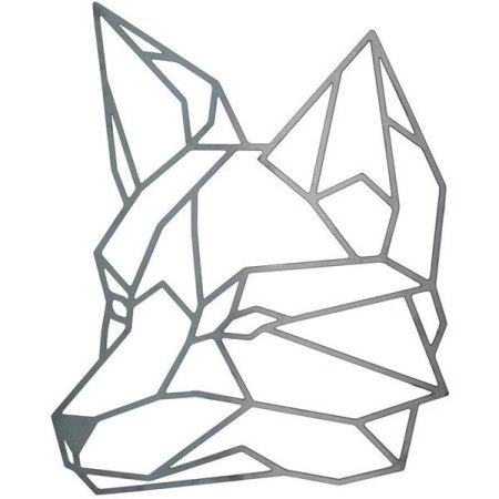 Лисенок из прямых линий