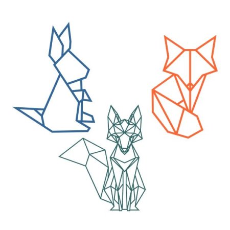 Геометрические фигуры животных легкие