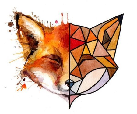 Графичная лиса