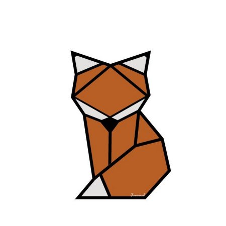 Лиса из геометрических фигур