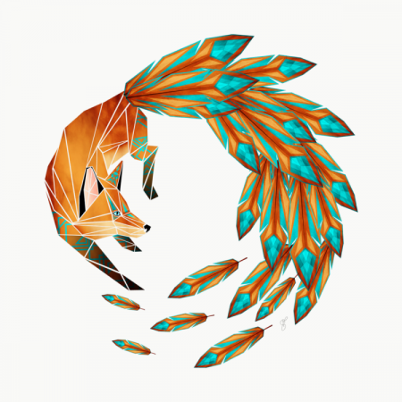 Геометрические животные в цвете