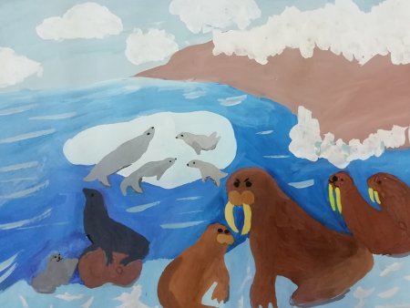 Рисование животных Арктики