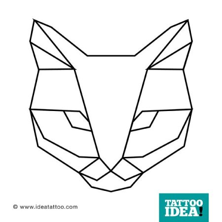 Котик из геометрических фигур