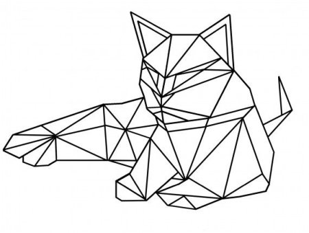 Геометрический рисунок кошки